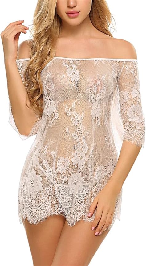 Avidlove Women Chemises Lace Smock Lingerie Mini Babydoll S Xl At