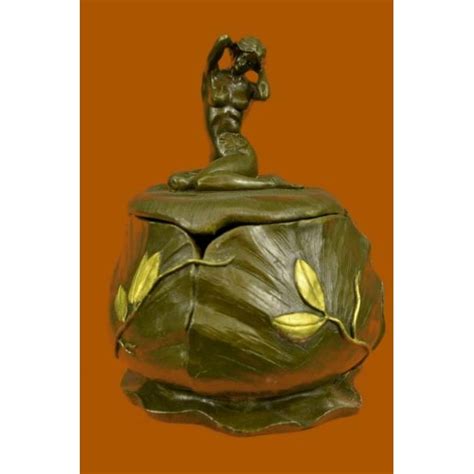 Sold Price French Jugendstil Art Nouveau Bronze Nude Jewelry Box Figurine June