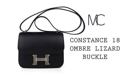 Hermes Constance Bag Black Ombre Lizard Buckle Madame Leather