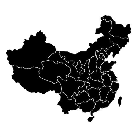 Mapa Pol Tico De China Bajo Detallado Vector Premium