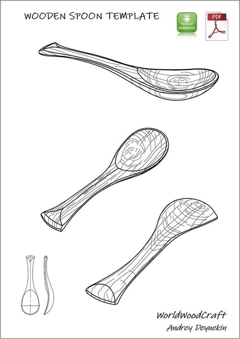 Wood Spoon Carving Template Pdf Spoon Carving Design Wooden Inspire