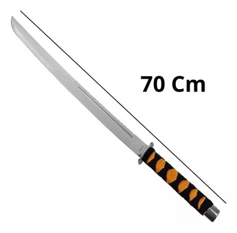 Espada Samurai Katana Wild 70cm Fio Corte Bainha Couro à venda em