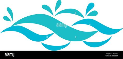 Ocean Water Flat Style Icon Stock Vector Image Art Alamy