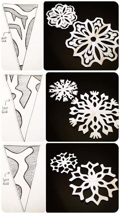 Cut Easy Paper Snowflake Pattern Template