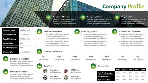 One Pager Company Profile PowerPoint Presentation Slide Powerpoint