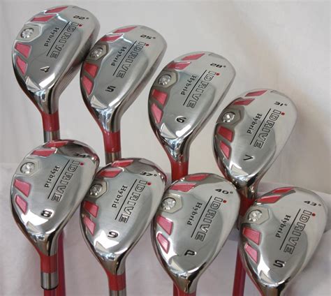 New Pink Ladies All Hybrid Rescue Lady Hybrids Womens Full Set 4 Sw Golf Clubs Ebay