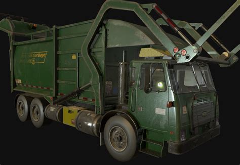 Garbage Truck AAA ( animated + PBR materials )