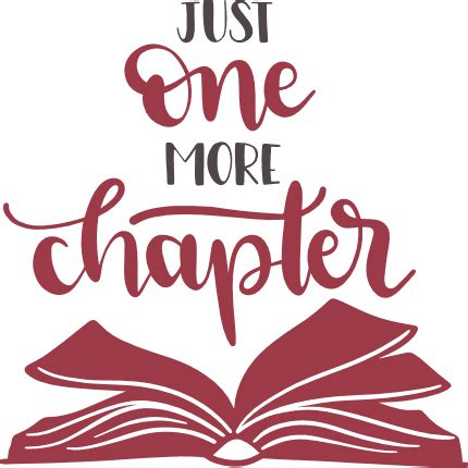 Just One More Chapter Book Reader Free Svg File Svg Heart