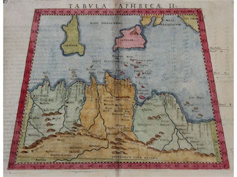 Tabula Aphricae Ii Africa Map Malta Sardinia Sicily Claudius