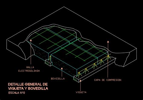 Detalle General De Vigueta Y Bovedilla En DWG Librería CAD