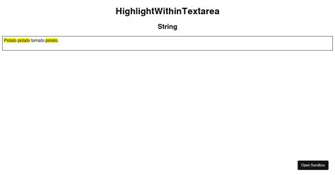 React Highlight Within Textarea Examples Codesandbox