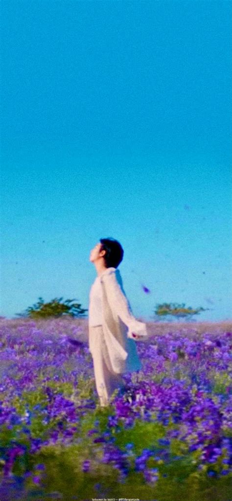 Rm Indigo Wild Flower Wallpaper Kim Namjoon Bts Aesthetic