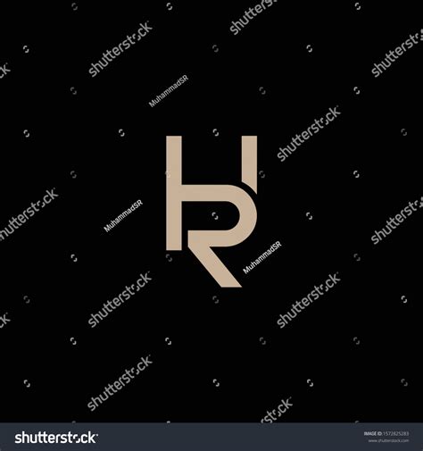 Hr Rh Font Designs Logo Icons Stock Vector Royalty Free 1572825283