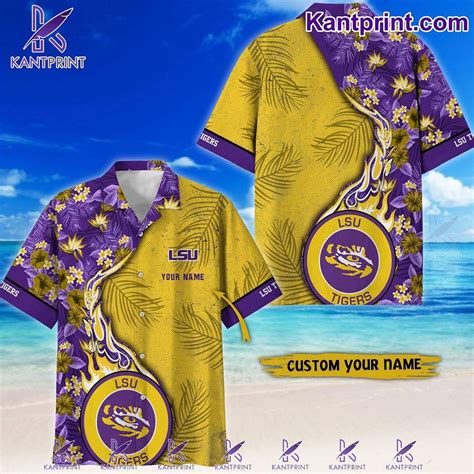 Roar With Pride In An Lsu Tigers Tropical Flowers Personalized