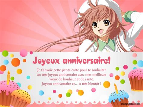 Carte Anniversaire Manga Japonais Elevagequalitetouraine