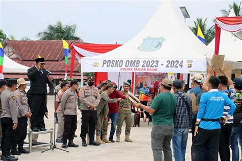 Polres Tanjab Barat Gelar Simulasi Sistem Pengamanan Menjelang Pemilu