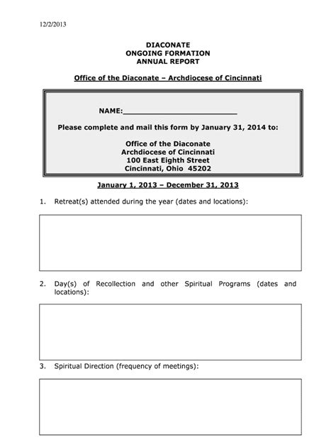 Fillable Online Catholiccincinnati Barry Mersmann Fax Email Print