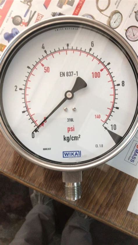 Inch Mm Wika Ss Pressure Gauge To Bar To Psi At Rs