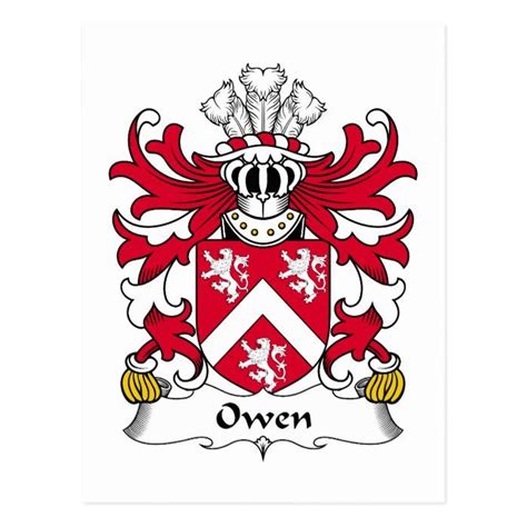 Owen Family Crest Postcard