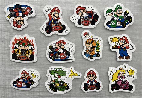 Super Mario Kart Sticker Pack - Etsy