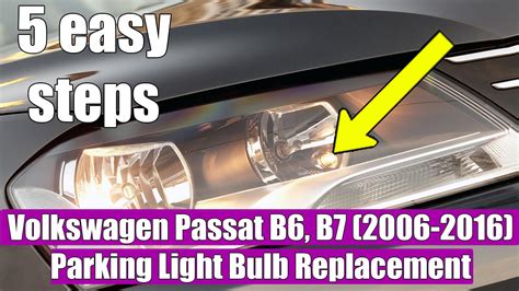 How To Replace Remove Parking Light Bulb From Vw Passat B B