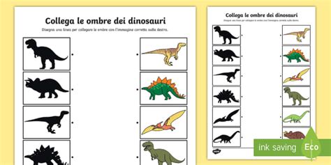 Collega Le Ombre Dei Dinosauri Attivit Teacher Made