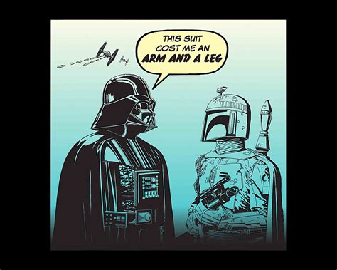 Star Wars Funny Darth Vader And Boba Fett Comic Design Star Etsy