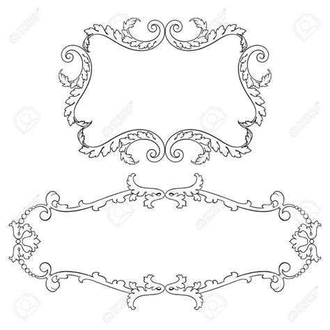 Baroque Frames Retro Pattern Text Image Frame Set Antique Style