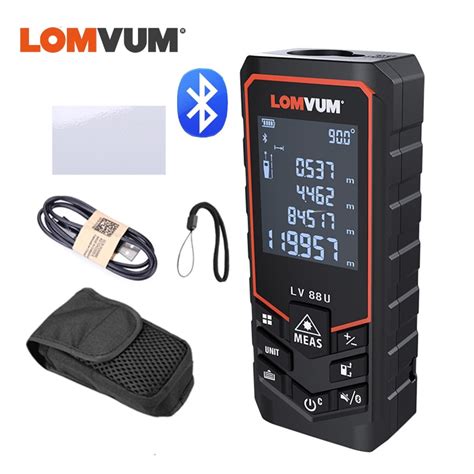 Lomvum Bluetooth Laser Distance Meter Usb Rechargeable Digital Laser