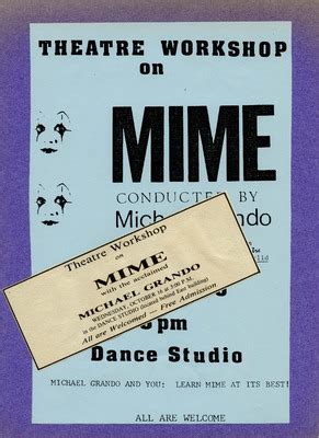 Theatre Workshop On MIME Conducted By Michael Grando By Providence