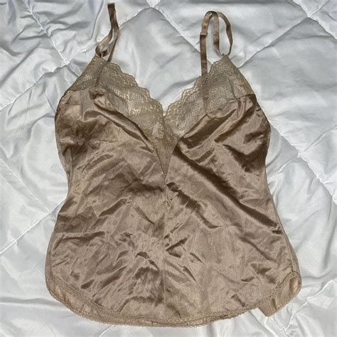 Angela Nude Silk Cami Top I Dont Think Its Real Depop