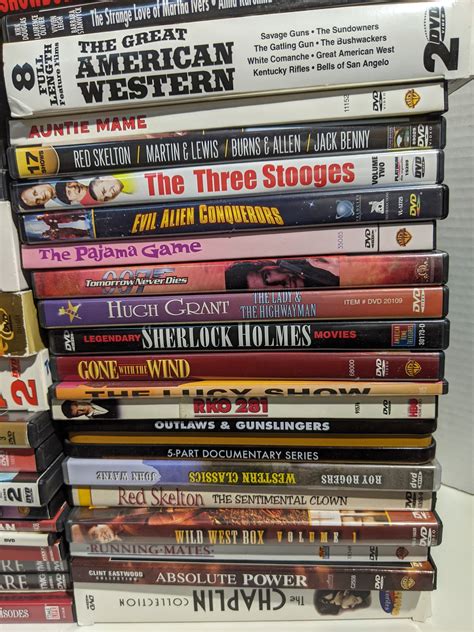 Lot of 150 Classics Digitally Remastered Dvds 40s,50s,60s,70s,80s,90s ...