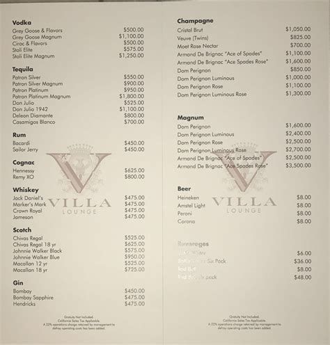 Villa Lounge Bottle Service And Vip Table Reservations Los Angeles