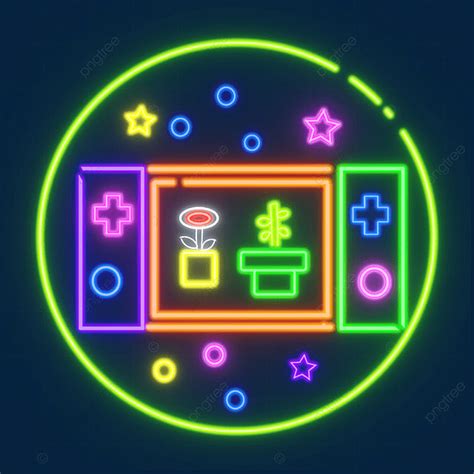 Game Handle Png Transparent Neon Light Effect Rectangular Game Handle