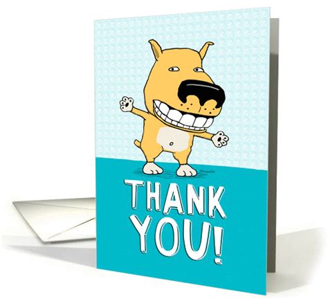 Funny Dog Thank You card (1296782)