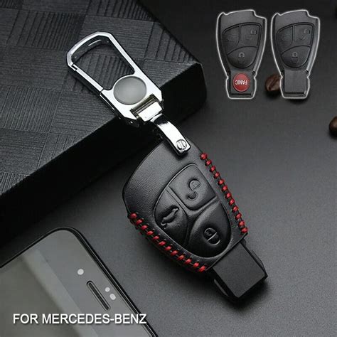 Coque En Cuir Pour Cl De Voiture Distance Coque De Support 3 Boutons