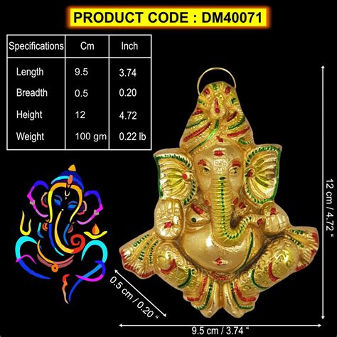 Ganesh Wall Hanging Decor Meena Ganesha Home Front Entrance Door Living