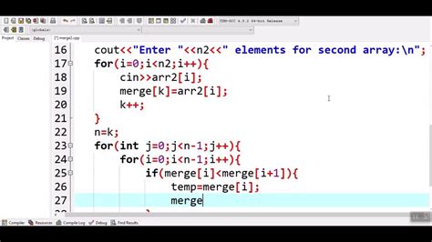 How To Merge Two Arrays In Descending Order In C Youtube