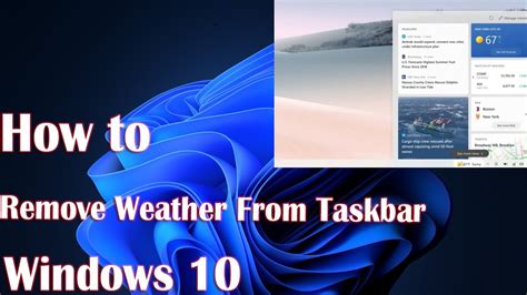 How To Remove Weather From Taskbar On Windows 10 YouTube