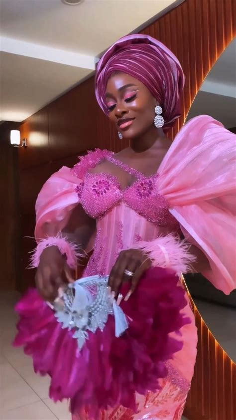 Shades Of Pink Asoebi Styles For Nigerian Wedding Guest Asoebi Styles