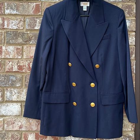 Talbot Vintage Military Double Breasted Navy Blue Bla Gem