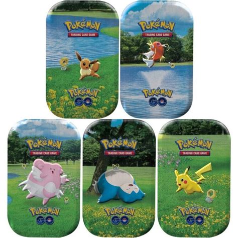 Pokemon Trading Card Game Pokemon Go Mini Tin Bundle Set Of Five Tins