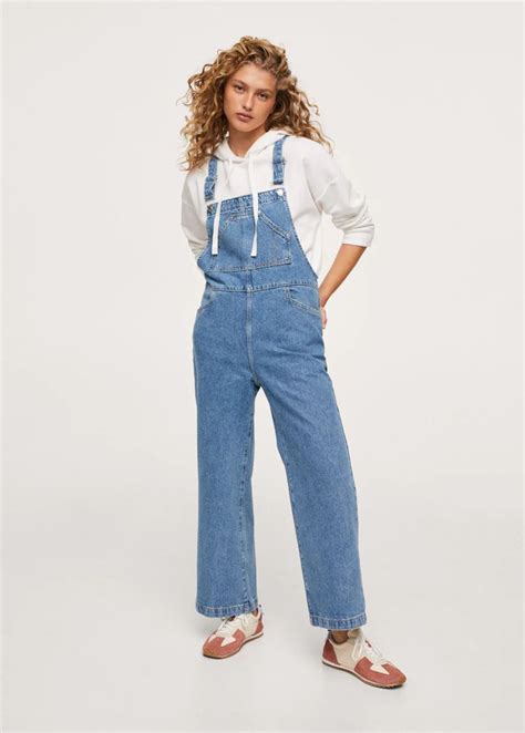 Wide Leg Denim Dungarees Woman Mango Canada Wide Leg Denim Denim