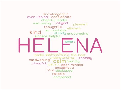 Word Cloud Helena Word Cloud WordItOut