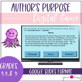 Author S Purpose Reading Comprehension Passages Reading Comprehension