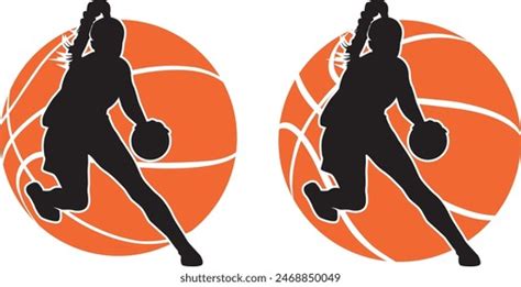 Girl Basketball Players Basketball Clipart Stock Vector Royalty Free