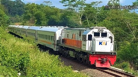 Kereta Kutojaya Selatan Ditarik Lokomotif CC 201 Sihidung Kotak YouTube