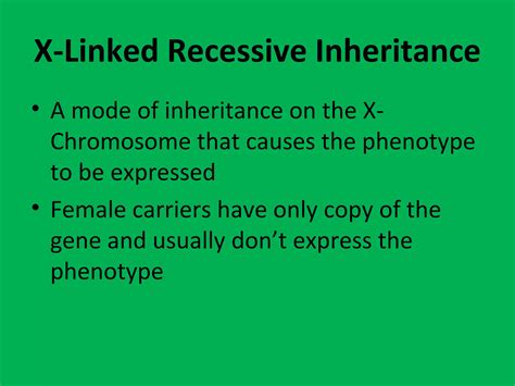 Sex Linked Inheritance Ppt