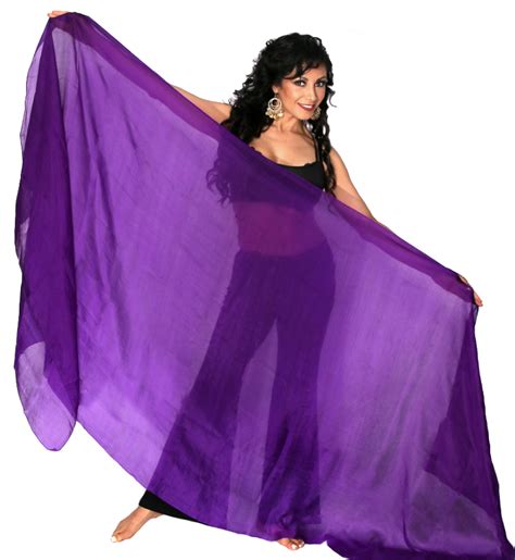 Purple Silk Belly Dance Veil At