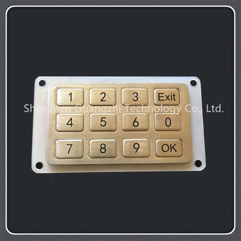 X Layout Waterproof Numeric Keypad Keys Type For Industrial Equipment